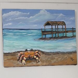 Coastal Crab Art Print